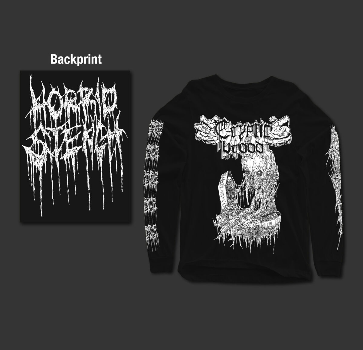 CRYPTIC BROOD – “Horrid Stench” LS black – Lycanthropic Chants 