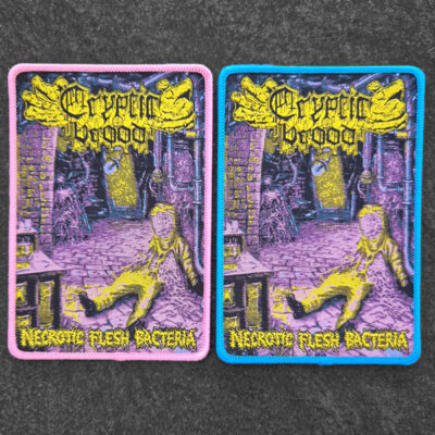 CRYPTIC BROOD - "Necrotic Flesh Bacteria" Pull The Plug woven patch